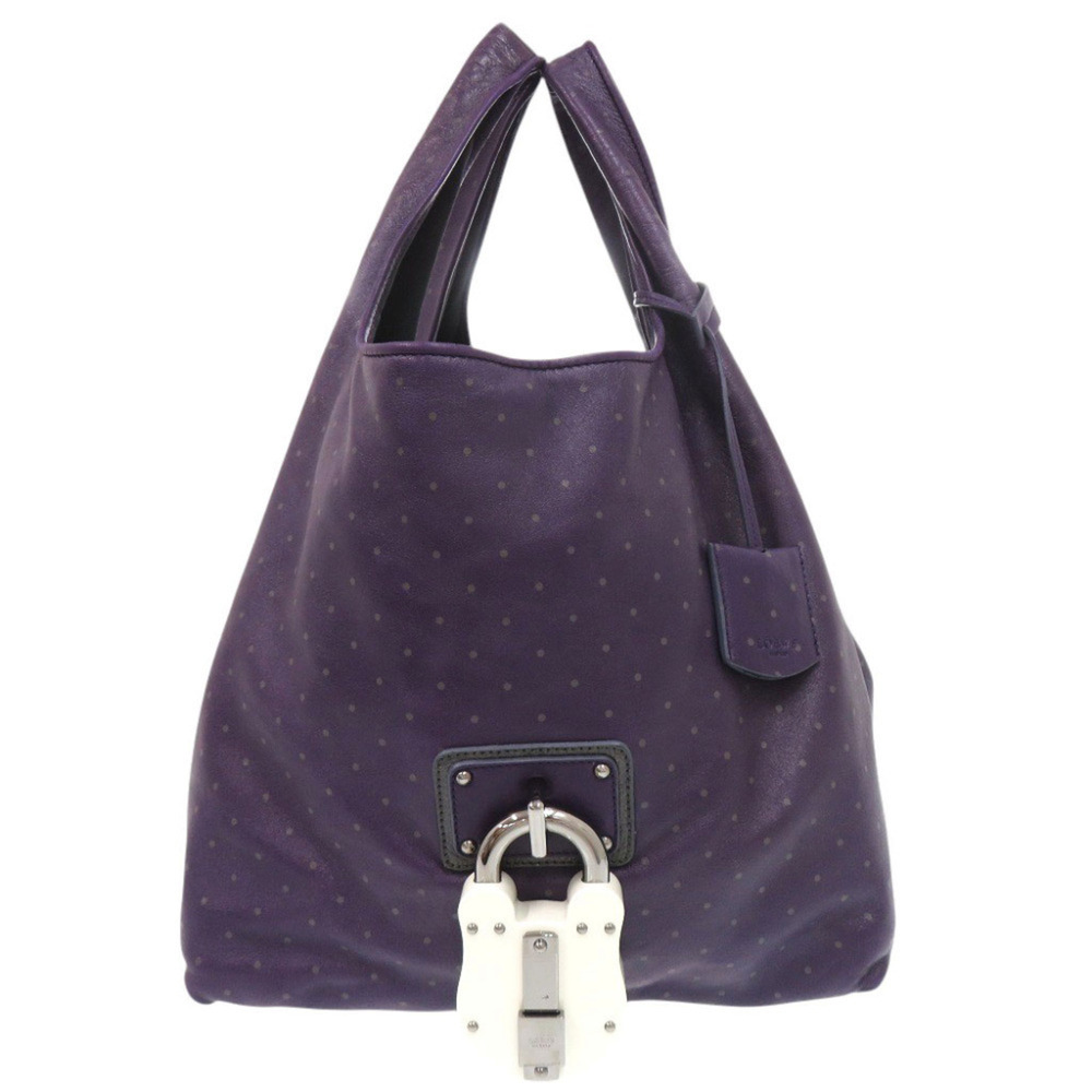 Loewe Calle GM Leather Purple Tote Bag Handbag 1036 LOEWE